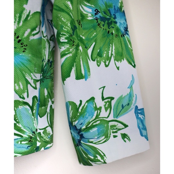 Susan Graver NWT Tropical Floral Vibrant Blazer 8 - Picture 12 of 13